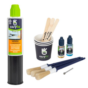 Alle basisproducten voor het repareren van schades veroorzaakt door houtrot