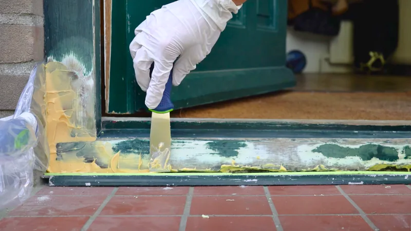 Reparatie opvullen met Houtrotvuller