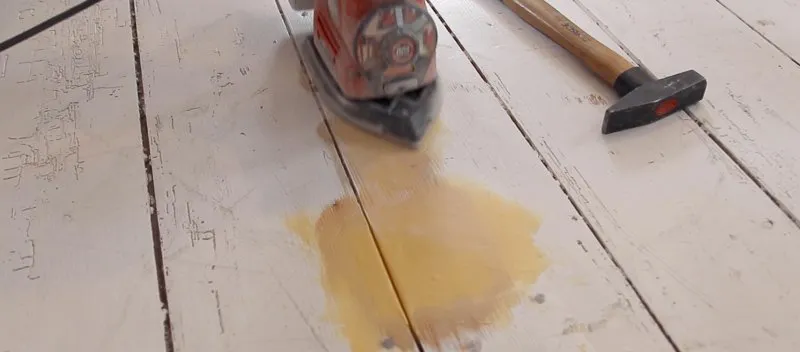 Vloer schuren na opvullen
